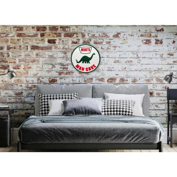 Custom Sinclair Dinosaur Man Cave Sign Personalized Name 11.5”  Gift for a man - Picture 2 of 10